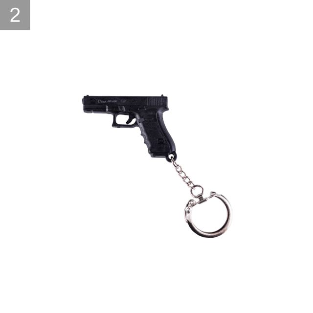 Black polymer pistol key ring