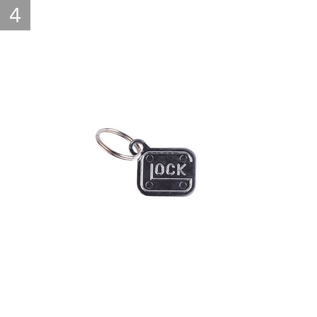 Silver key ring with GLOCK Perfection logo