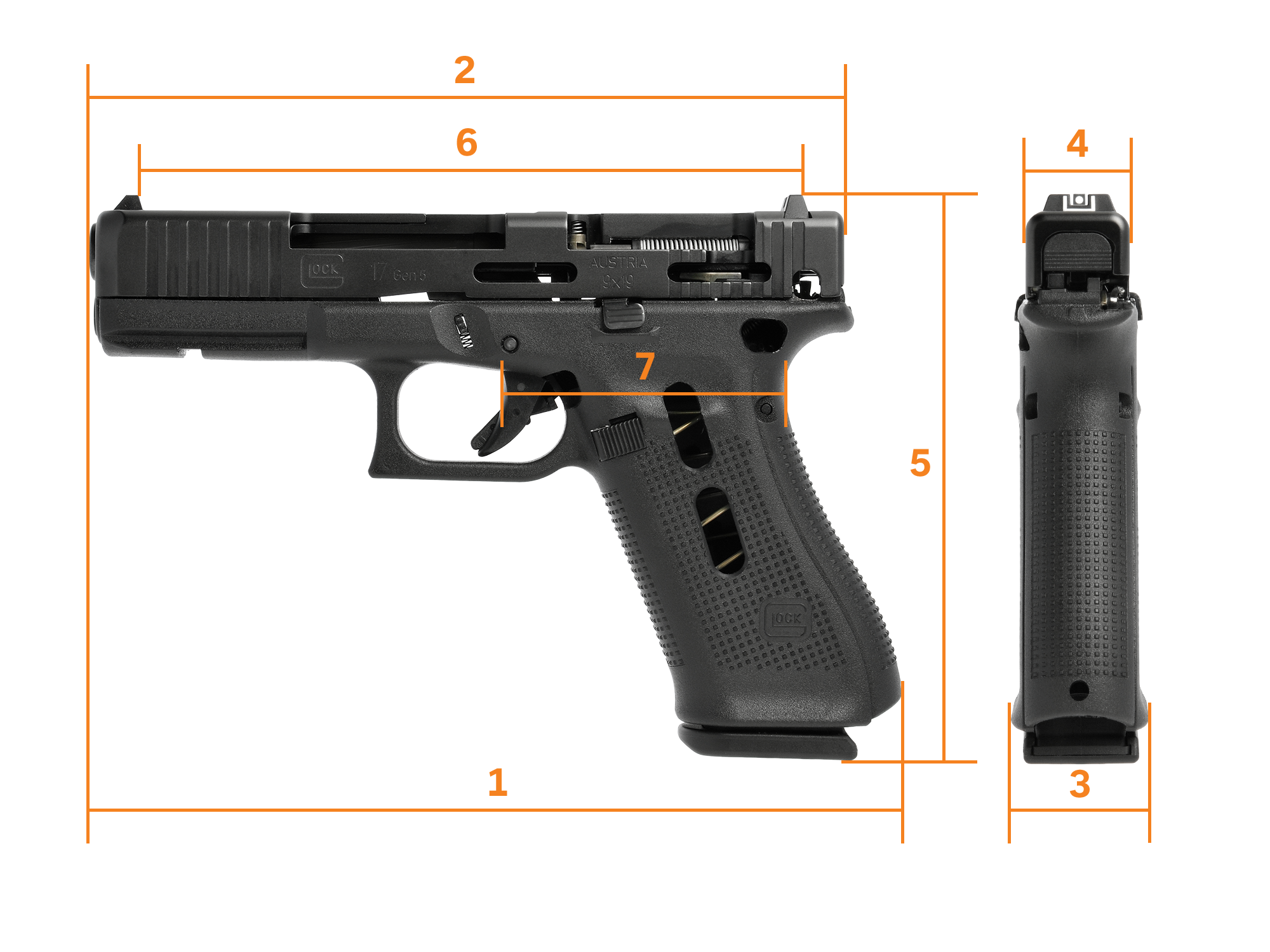 glock ammunition size