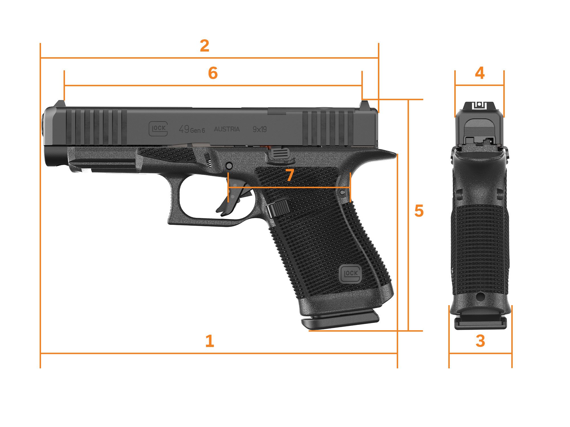 Glock 49 Gen 6 Dimensions